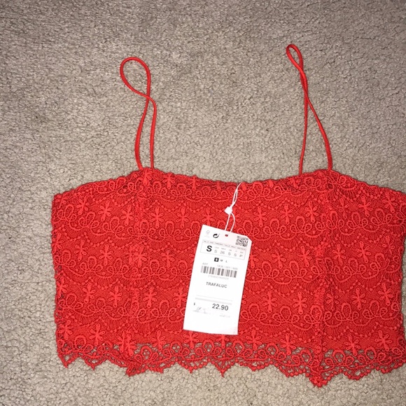 Zara Tops - Zara Lace Crop Top